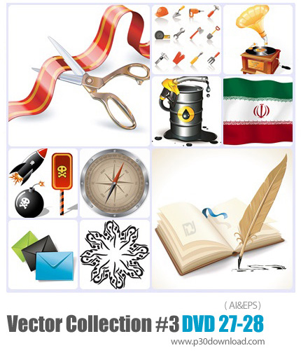 دانلود مجموعه عظیم تصاویر وکتور - بخش سوم - دی وی دی 28 و 27 - Vector Collection # 3 DVD 27 - 28