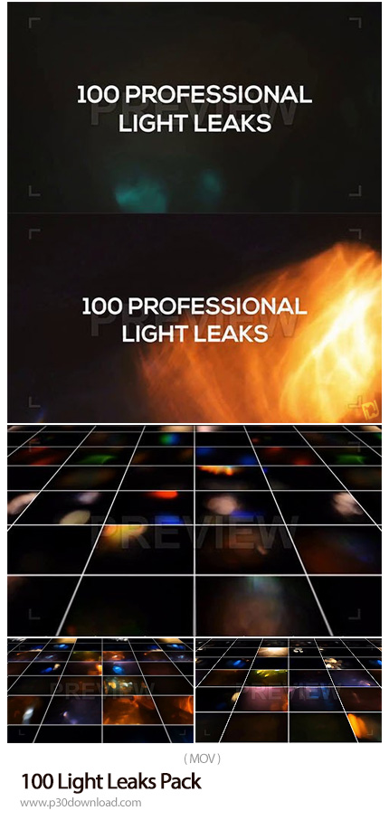 دانلود Light Leaks Pack - 100 ویدئوی موشن گرافیک انتشار نورهای رنگی