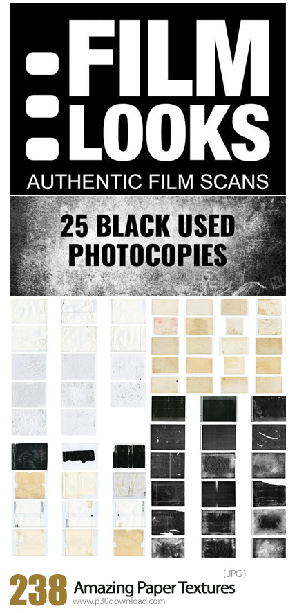 دانلود FilmLooks 238 Amazing Paper Textures - 238 تکسچر کاغذی قدیمی با کیفیت بالا