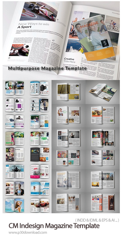 دانلود CM Multi-Purpose Indesign Magazine Template - مجموعه قالب ایندیزاین مجلات متنوع