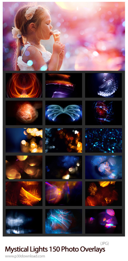 دانلود Mystical Lights 150 Photo Overlays - 150 کلیپ آرت بوکه، اشکال انتزاعی و تکسچرهای نورانی
