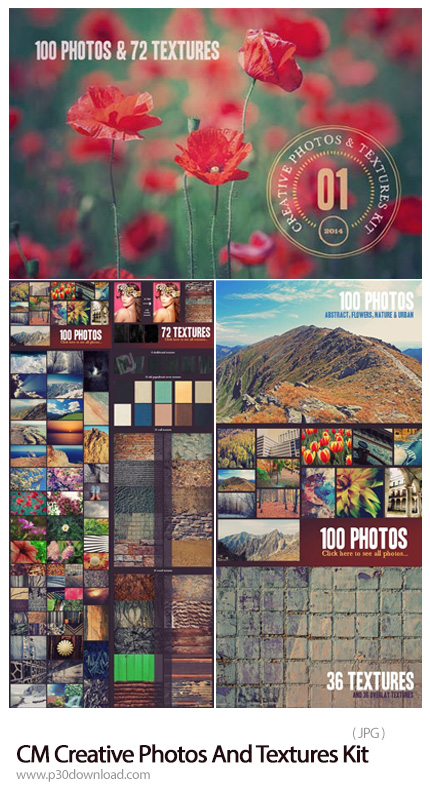 دانلود CM Creative Photos And Textures Kit - مجموعه تکسچر و عکس های خلاقانه با کیفیت با طرح های متنو