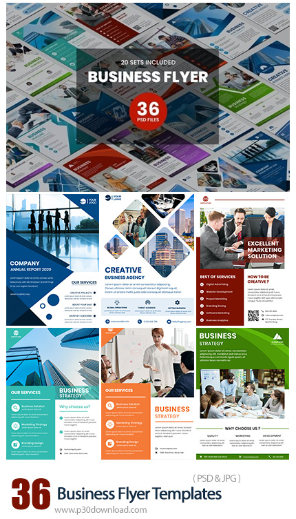 دانلود Business Flyer Templates - 36 فلایر لایه باز تجاری