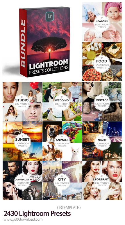 دانلود 2430 Lightroom Presets - مجموعه پریست های لایتروم برای تصاویر کودکانه، اینستاگرام، عروسی، طبی