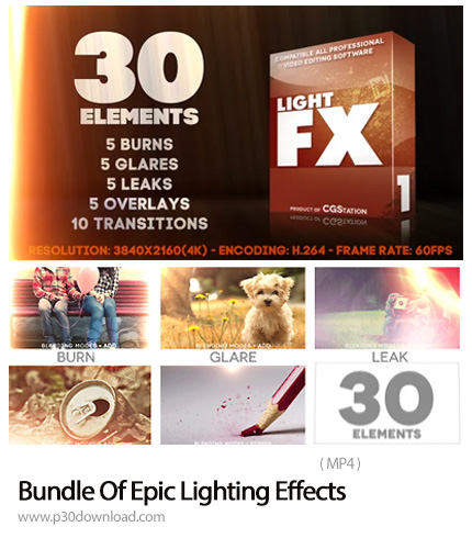 دانلود Videohive Bundle Of Epic Lighting Effects - پک افکت های ویدئویی نورانی متنوع
