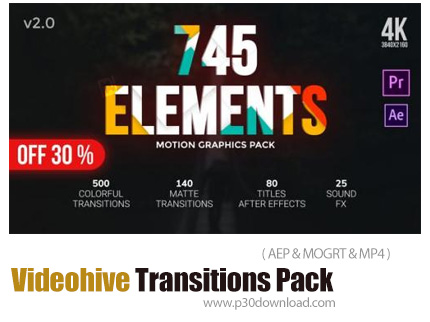 دانلود Videohive Transitions Pack - پک ترانزیشن های متنوع برای ساخت موشن گرافیک