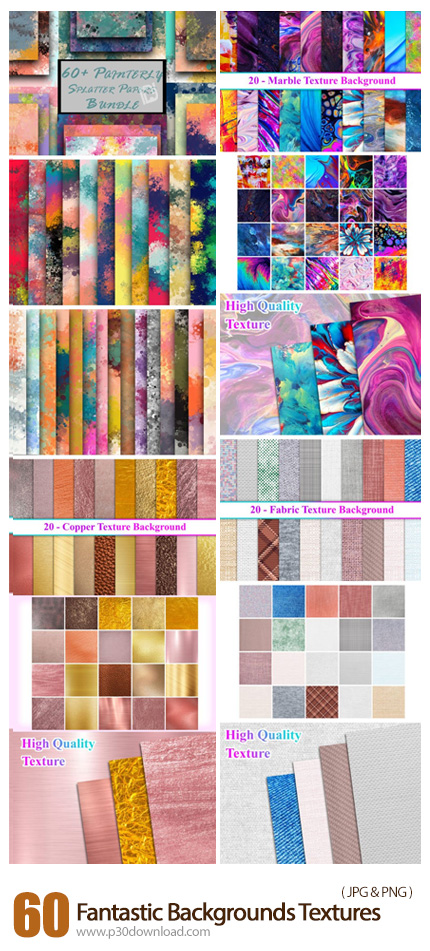 دانلود Fantastic Textures Bundles - بیش از 60 بک گراند تکسچر فانتزی با طرح های متنوع