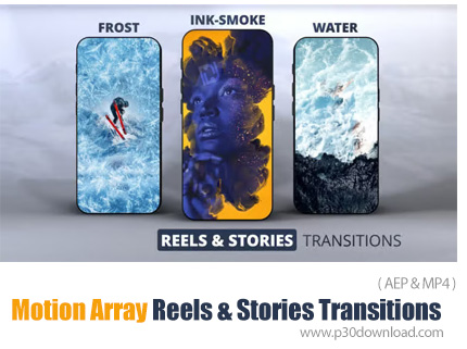 دانلود Reels & Stories Transitions - پروژه افترافکت ترانزیشن های استوری و ریلز اینستاگرام