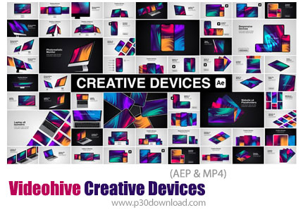 دانلود Creative Devices - پروژه افترافکت پک موکاپ دستگاه های دیجیتالی خلاقانه