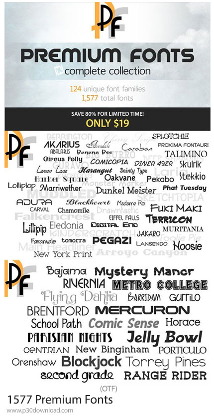 دانلود Premium Fonts - بیش از 1500 فونت انگلیسی با طرح های متنوع