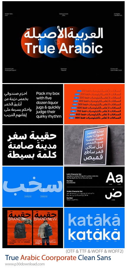دانلود True Arabic Coorporate Clean Sans - فونت عربی و انگلیسی با طراحی مدرن