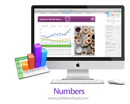Numbers Software Logo دانلود Numbers v5.0 MacOS نرم افزار ساخت صفحه گسترده برای مک