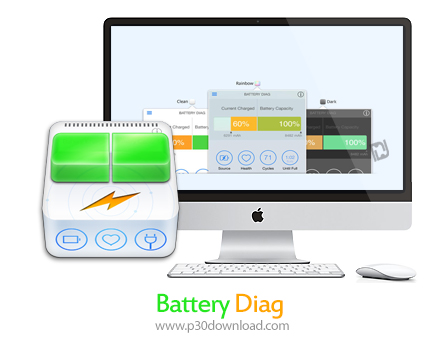 دانلود Battery Diag v1.2 MacOS - نرم افزار نمایش جزئیات باتری برای مک