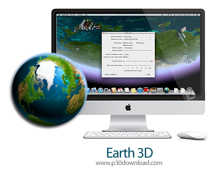 دانلود Earth 3D v3.2.0 MacOS - اسکرین سیور سه بعدی کره ی زمین برای مک