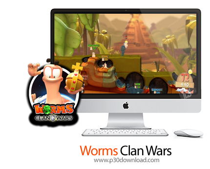 دانلود Worms Clan Wars v1.0 MacOS - بازی کرم ها نبرده قبیله ای برای مک 