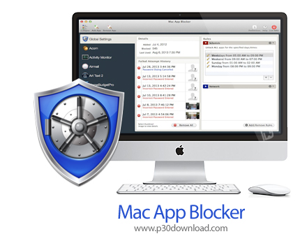 دانلود Mac App Blocker v3.2.1 MacOS - نرم افزار رمزگذاری بر روی نرم افزار ها برای مک