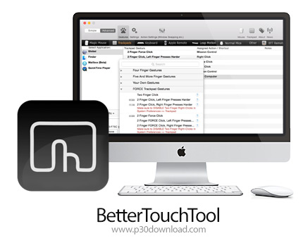 دانلود BetterTouchTool v3.553 MacOS - نرم افزار سفارشی سازی تاچ پد برای مک