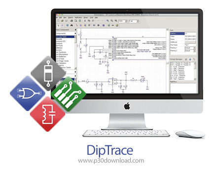 دانلود DipTrace 3.0 + 3D Library MacOS - نرم افزار طراحی سه بعدی و شبیه سازی مدارات الکتریکی برای مک