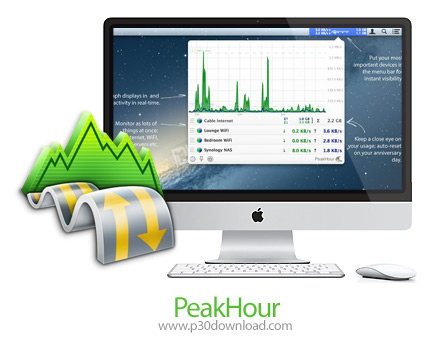دانلود PeakHour v4.1.8 MacOS - نرم افزار نمایش ترافیک اینترنت برای مک