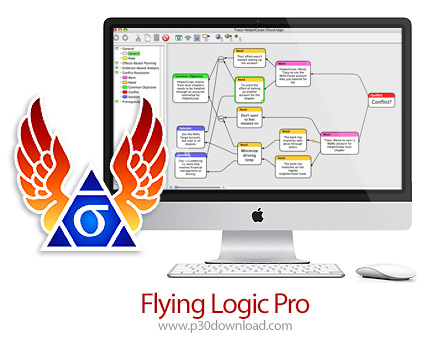 دانلود Flying Logic Pro v3.0.7 MacOS - نرم افزار برنامه ریزی و مدیریت پروژه ها به صورت گرافیکی برای 