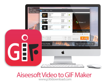 دانلود Aiseesoft Video to GIF Maker v1.0.53 MacOS - نرم افزار تبدیل فیلم به تصاویر متحرک گیف برای مک