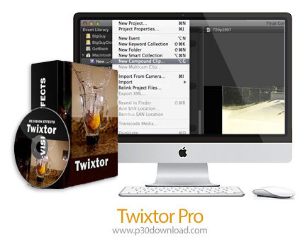 دانلود Twixtor Pro v7.3.1 for Adobe MacOS - پلاگین آهسته کردن فیلم و تصاویر برای افترافکت در مک