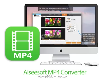 دانلود Aiseesoft MP4 Converter v9.2.6 MacOS - نرم افزار تبدیل فرمت فایل های ویدئویی به MP4 برای مک