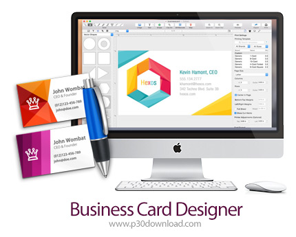 دانلود Business Card Designer v3.0 MacOS - نرم افزار طراحی کارت ویزیت برای مک