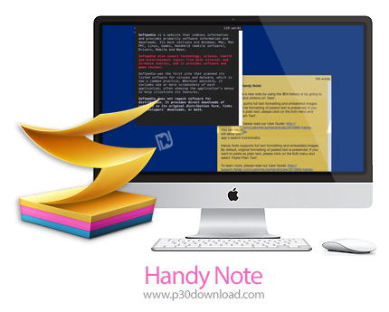 دانلود Handy Note v1.1.1 MacOS - نرم افزار نوشتن و چسباندن یادداشت به دسکتاپ برای مک