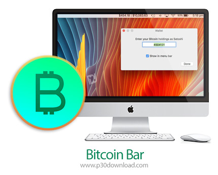 دانلود Bitcoin Bar v1.3.1 MacOS - نرم افزار نمایش لحظه ای قیمت بیت کوین برای مک