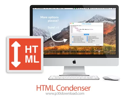 دانلود HTML Condenser v1.3 MacOS - نرم افزار فشرده سازی اچ تی ام ال برای مک