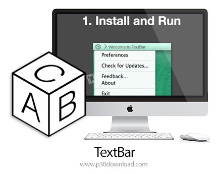 دانلود TextBar v3.5.6 MacOS - دانلود نرم افزار ویرایش منوبار برای مک