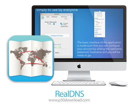 دانلود RealDNS v7.4.3 MacOS - نرم‌افزار به روز رسانی دی ان اس برای مک