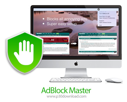 دانلود AdBlock Master v1.0.9 MacOS - نرم افزار حذف تبلیغات در صفحات وب برای مک