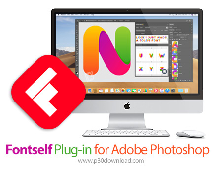 دانلود Fontself v1.0.6 Plug-in for Adobe Photoshop MacOS - پلاگین طراحی فونت در فتوشاپ برای مک