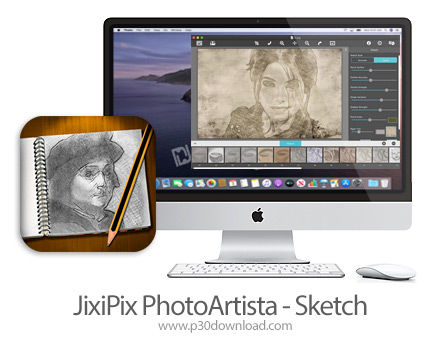 دانلود JixiPix PhotoArtista - Sketch v2.0.4 MacOS - نرم افزار تبدیل تصاویر به عکس نقاشی با مداد مشکی