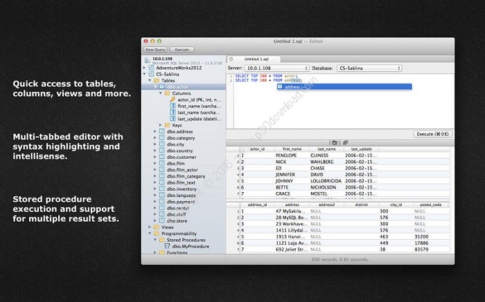 sqlpro query against multiple databases