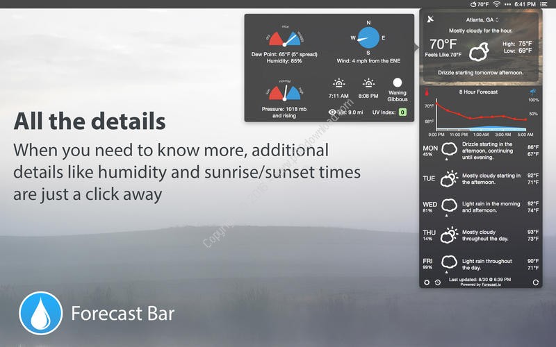 forecast bar for mac