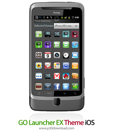 دانلود GO Launcher EX Theme iOS - پوسته iOS برای GO Launcher EX