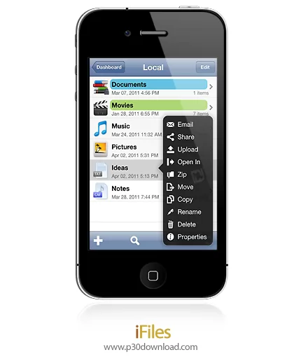 دانلود iFiles - برنامه موبایل مدیریت فایل ها