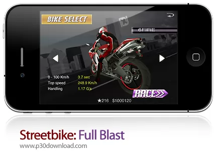 دانلود Streetbike: Full Blast - بازی موبایل مسابقات موتورسواری خیابانی: انفجار کامل