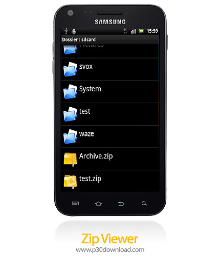 دانلود Zip Viewer - برنامه موبایل نمایش فایل های Zip