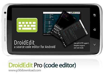 دانلود (DroidEdit Pro (code editor - برنامه موبایل ویرایشگر کدهای برنامه نویسی