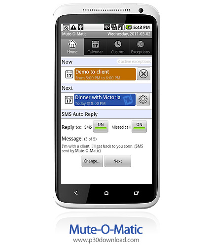 دانلود Mute-O-Matic - برنامه موبایل بی صدا کردن گوشی