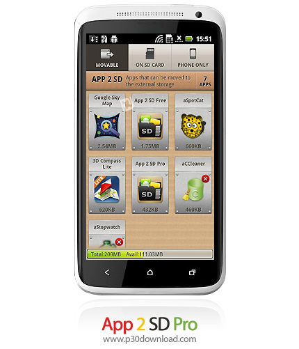 دانلود App 2 SD Pro - برنامه موبایل انتقال برنامه ها به کارت حافظه