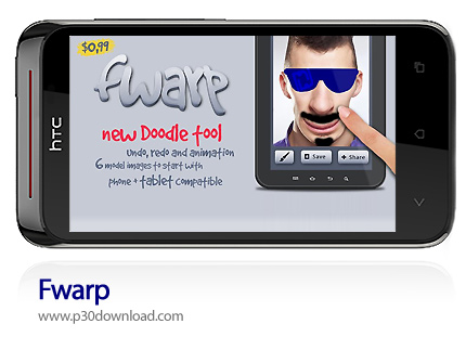 دانلود Fwarp - برنامه موبایل خنده دار کردن چهره ها