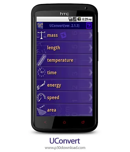 دانلود UConvert - برنامه موبایل تبدیل واحدها