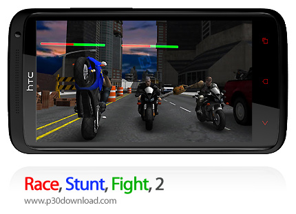 دانلود Race, Stunt, Fight, 2 - بازی موبایل موتورسواری خشن!
