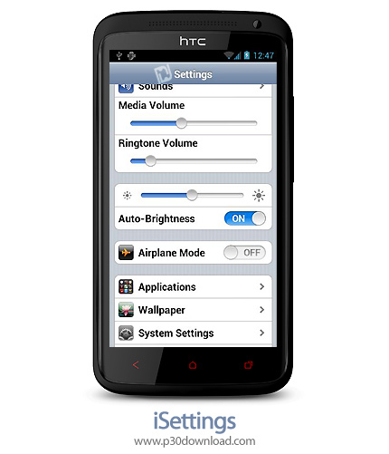 دانلود iSettings - برنامه موبایل تنظیمات به سبک iPhone