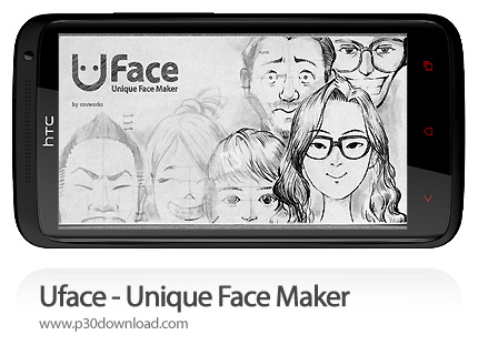 دانلود Uface - Unique Face Maker - برنامه موبایل ساخت صورت های سیاه قلم